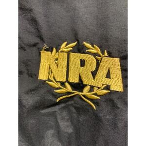 Page & Tuttle Mens Black NRA Logo Embroidered Windbreaker Jacket Size XL